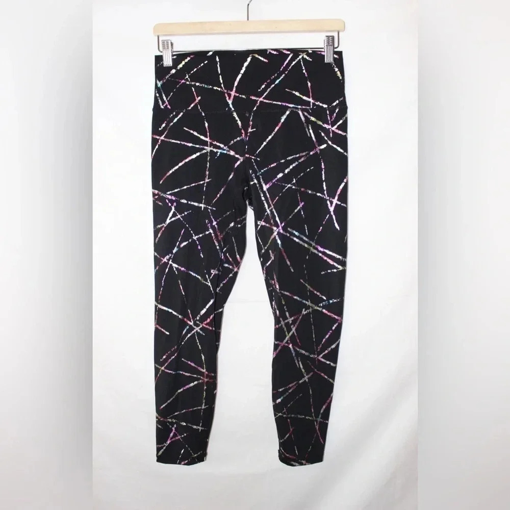 Women’s Zyia Active Abstract Hi Rise 7/8 24” Activewear Yoga Leggings Size 8-10